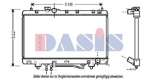 AKS DASIS Радиатор, охлаждение двигателя 213880N